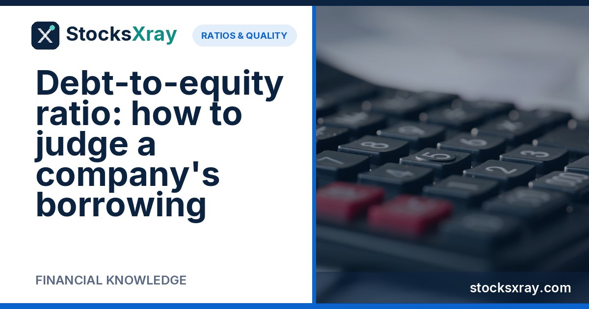 Debt-to-equity ratio: how to judge a company's borrowing