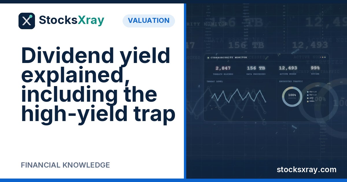 Dividend yield explained, including the high-yield trap