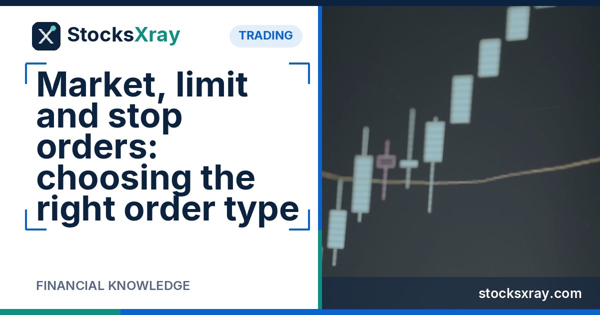 Market, limit and stop orders: choosing the right order type