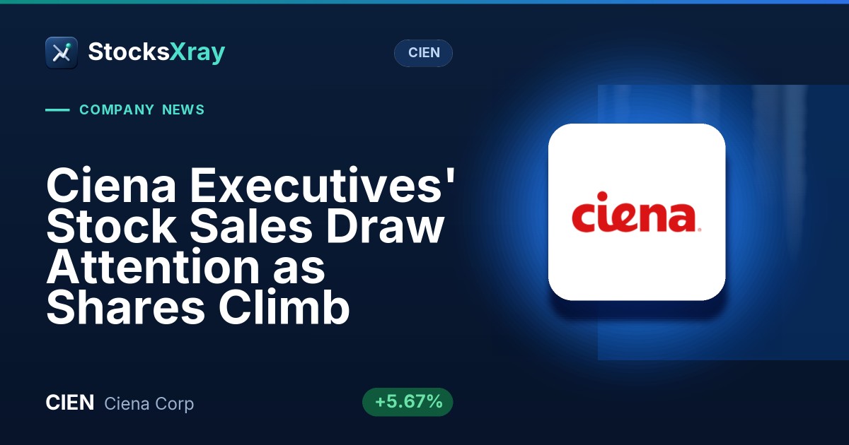 Ciena Executives' Stock Sales Draw Attention as Shares Climb