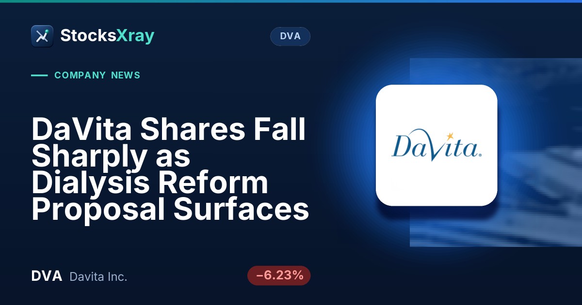 DaVita Shares Fall Sharply as Dialysis Reform Proposal Surfaces