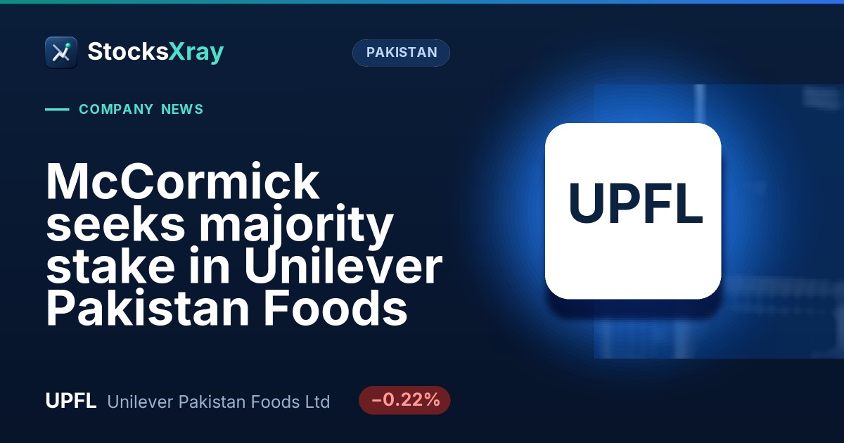 McCormick seeks majority stake in Unilever Pakistan Foods