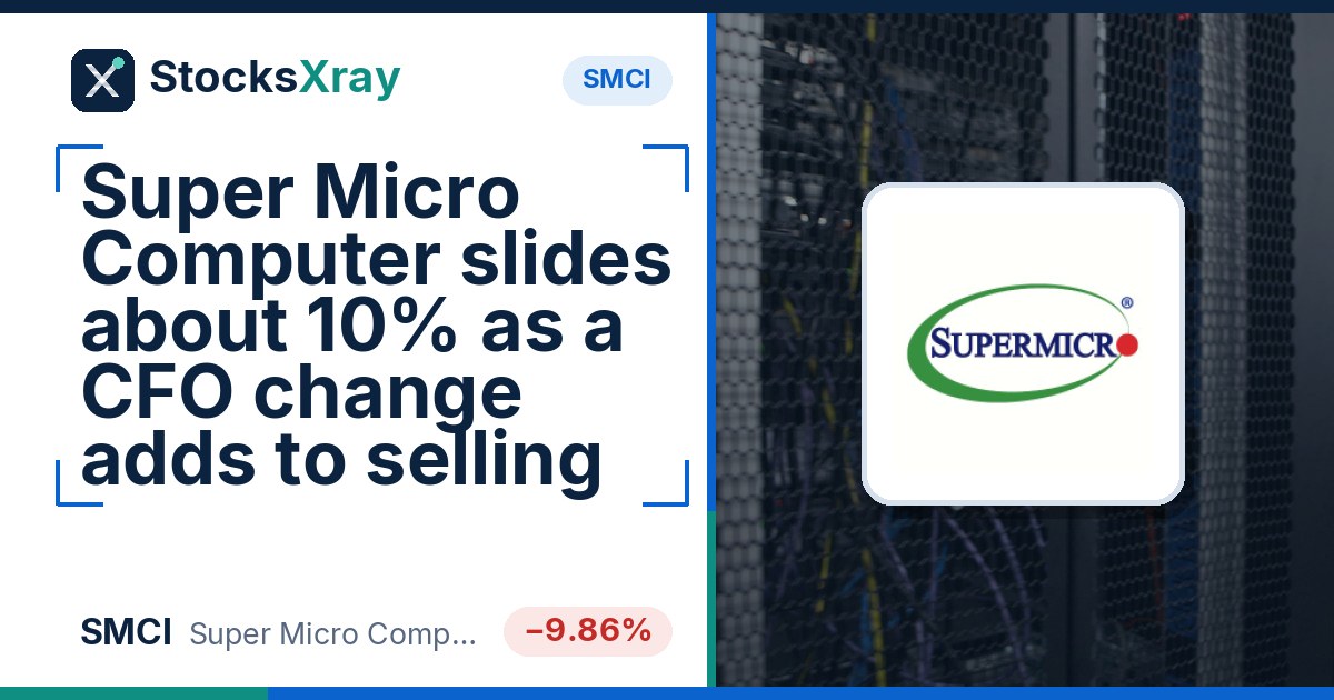 Super Micro Computer slides about 10% as a CFO change adds to selling